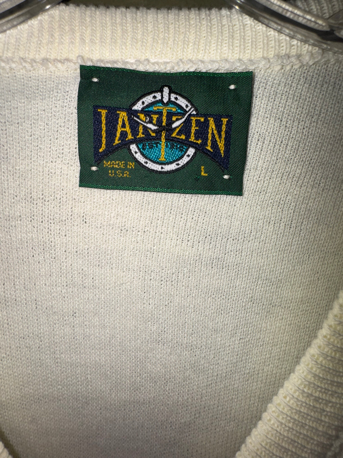 Jantzen Cream V-Neck Sweater