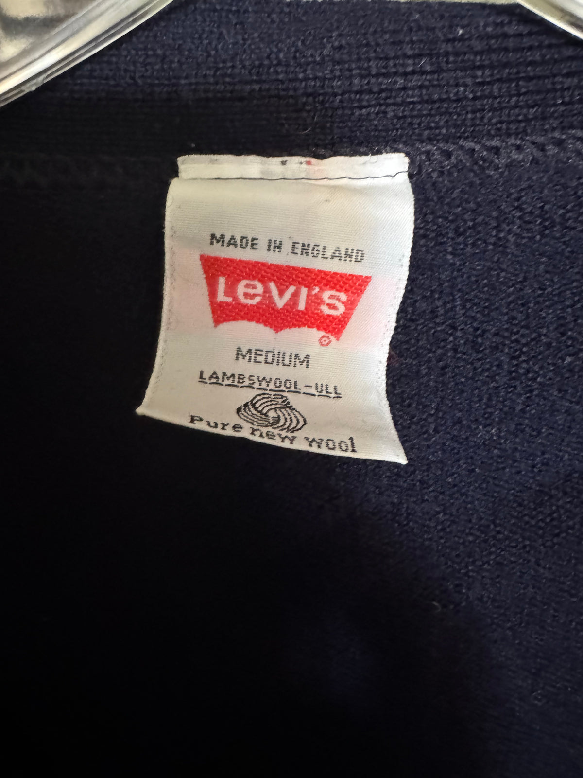 Levi’s Navy Lambswool Button-Front Cardigan