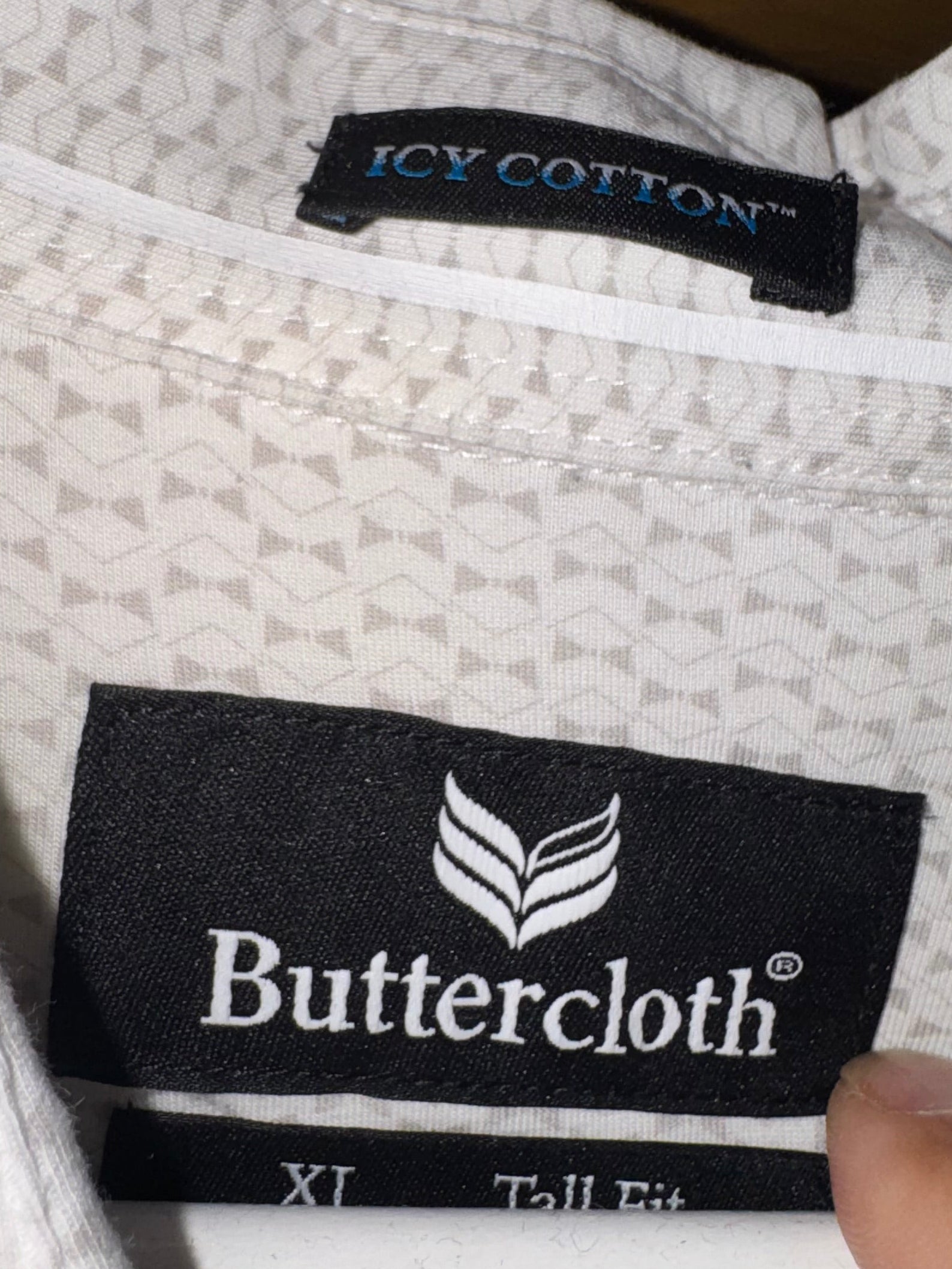 Buttercloth Icy Cotton White Performance Shirt