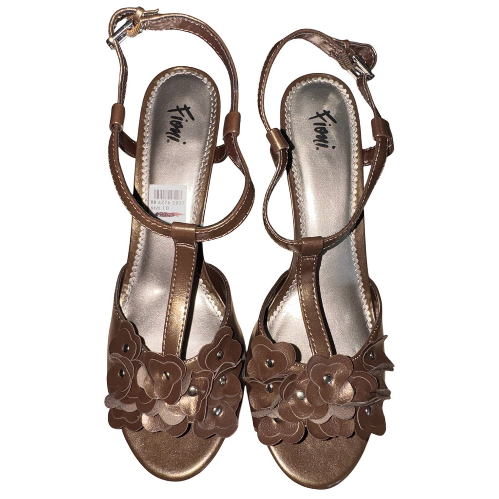 Fioni Floral T-Strap Heels
