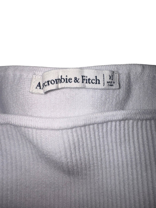 Abercrombie & Fitch White Ribbed Tank Top