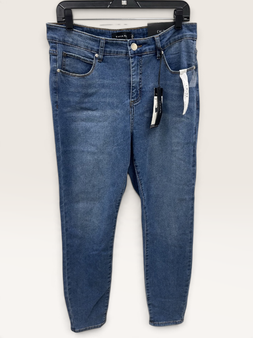 Tahari Chic Medium Wash Stretch Jeans