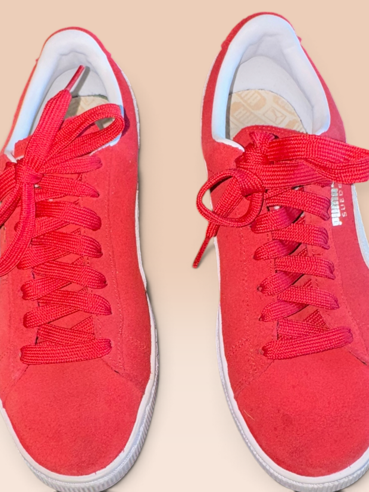Puma Red Suede Sneakers
