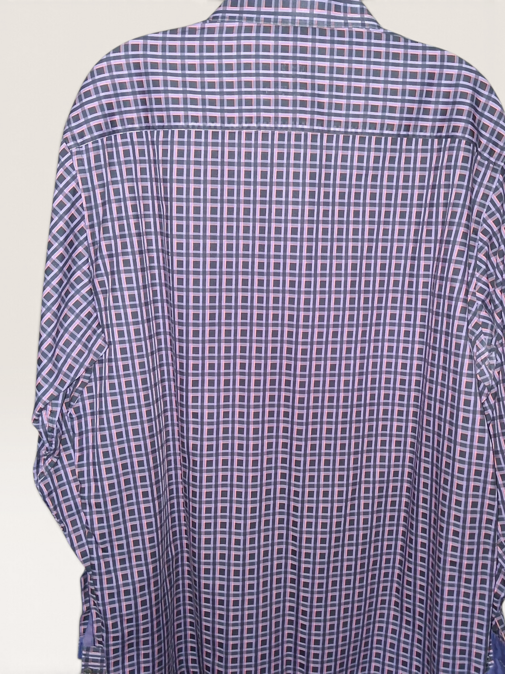 Bugatchi Uomo Purple & Orange Geometric Check Button-Down Shirt