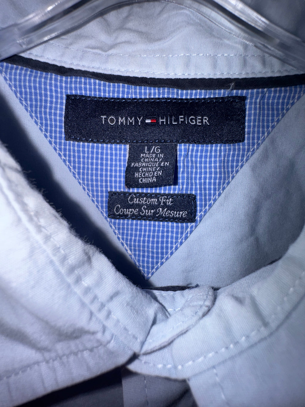 Tommy Hilfiger Light Blue Custom Fit Button-Down