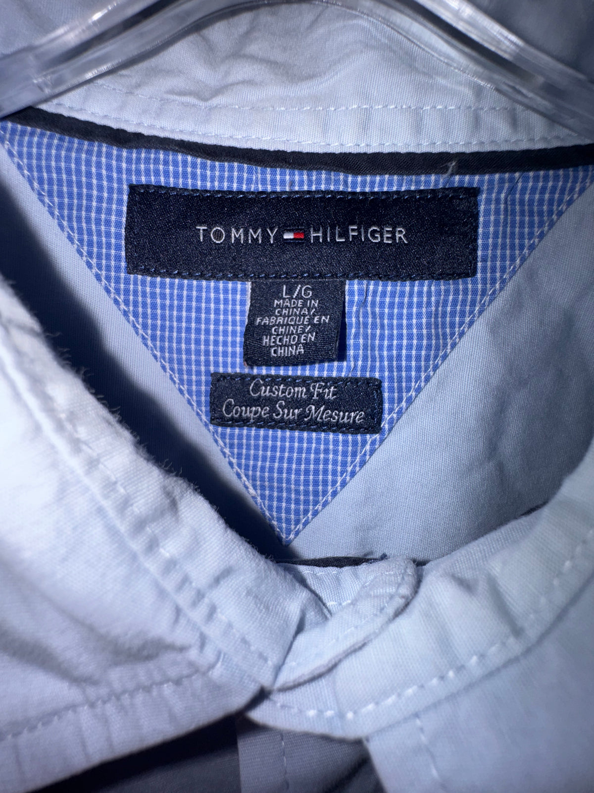 Tommy Hilfiger Light Blue Custom Fit Button-Down