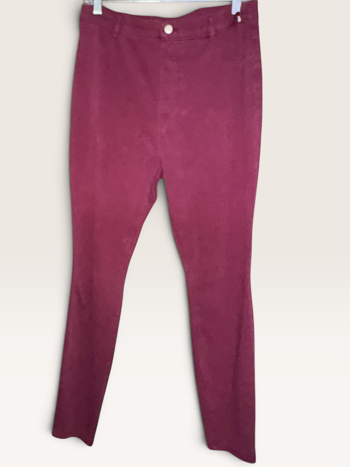 Burgundy Slim-Leg Pants