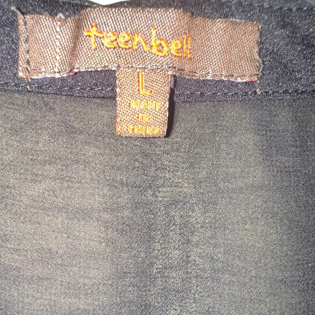 Teenbell Black Button Front Blouse