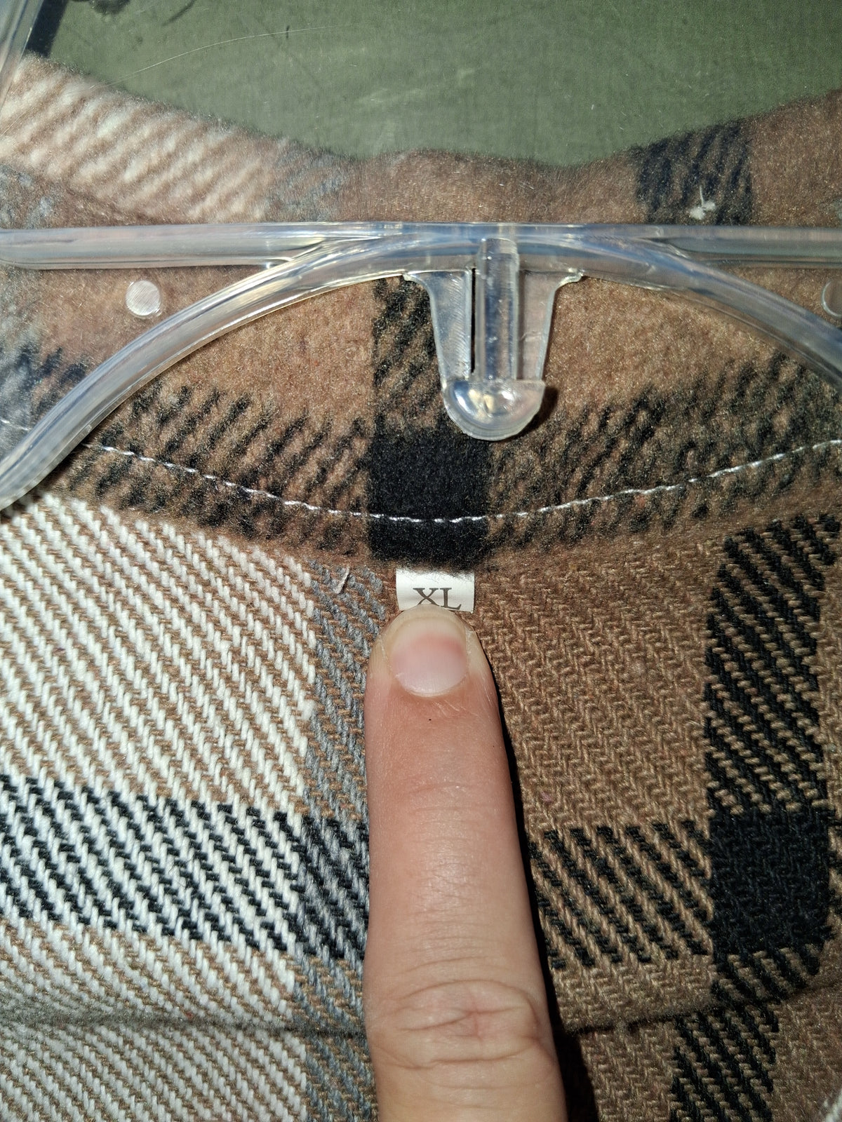 Brown & Cream Plaid Button-Front Shacket Vest