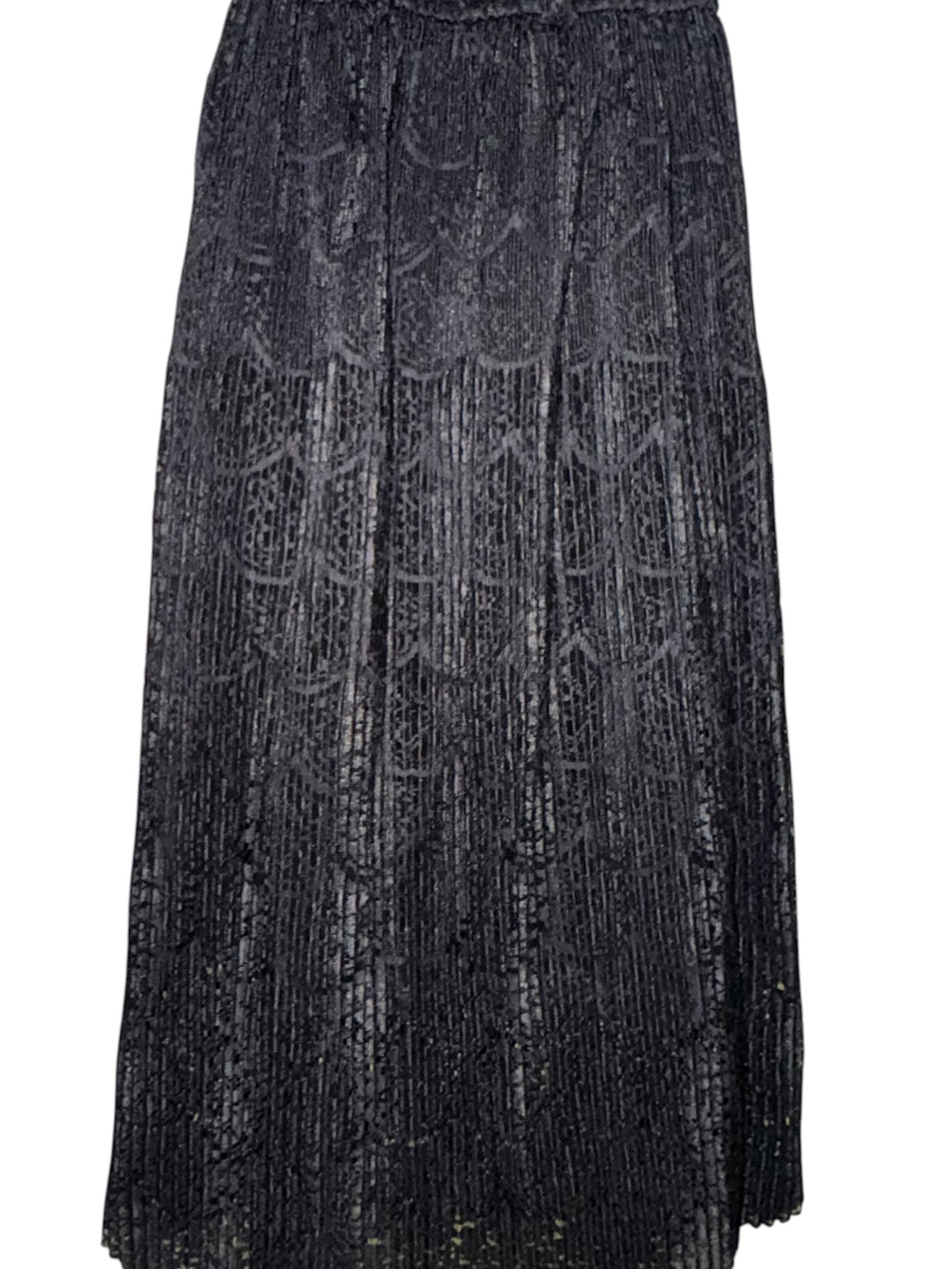 Black Lace Midi Skirt