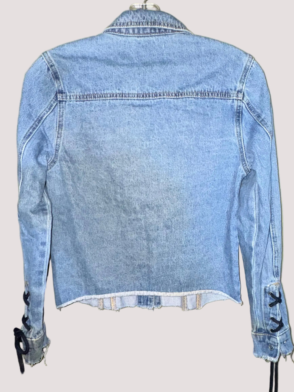 Refuge Lace-Up Cuff Denim Jacket