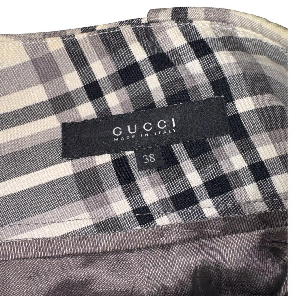 Gucci Made in Italy Plaid Mini Skirt