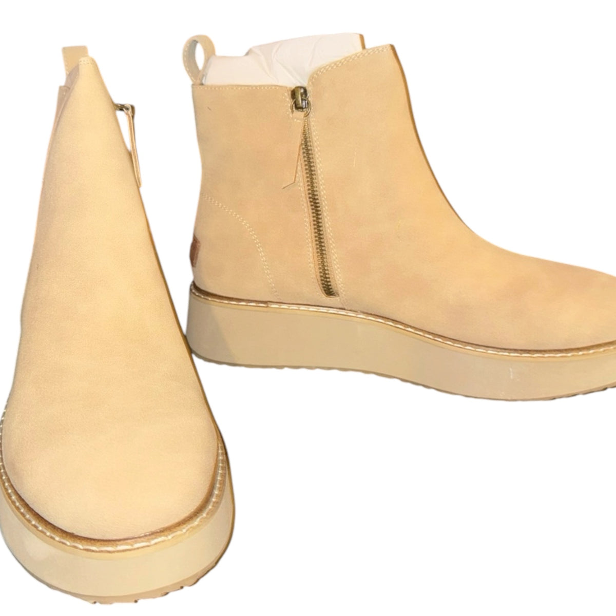 Yellow Box Platform Side Zip Chelsea Booties (NWT)