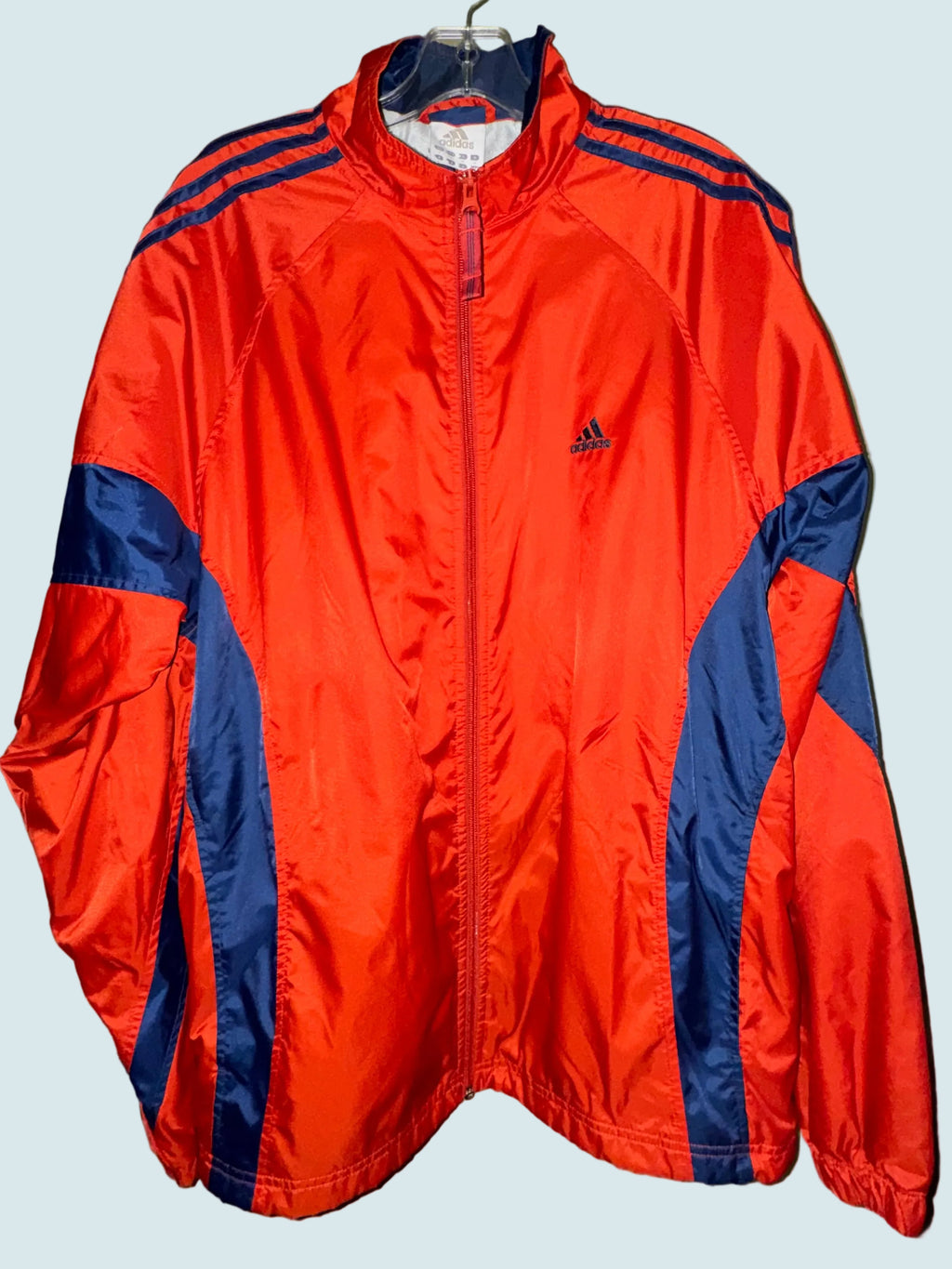 Vintage Y2K Adidas Red & Navy Nylon Tracksuit Set