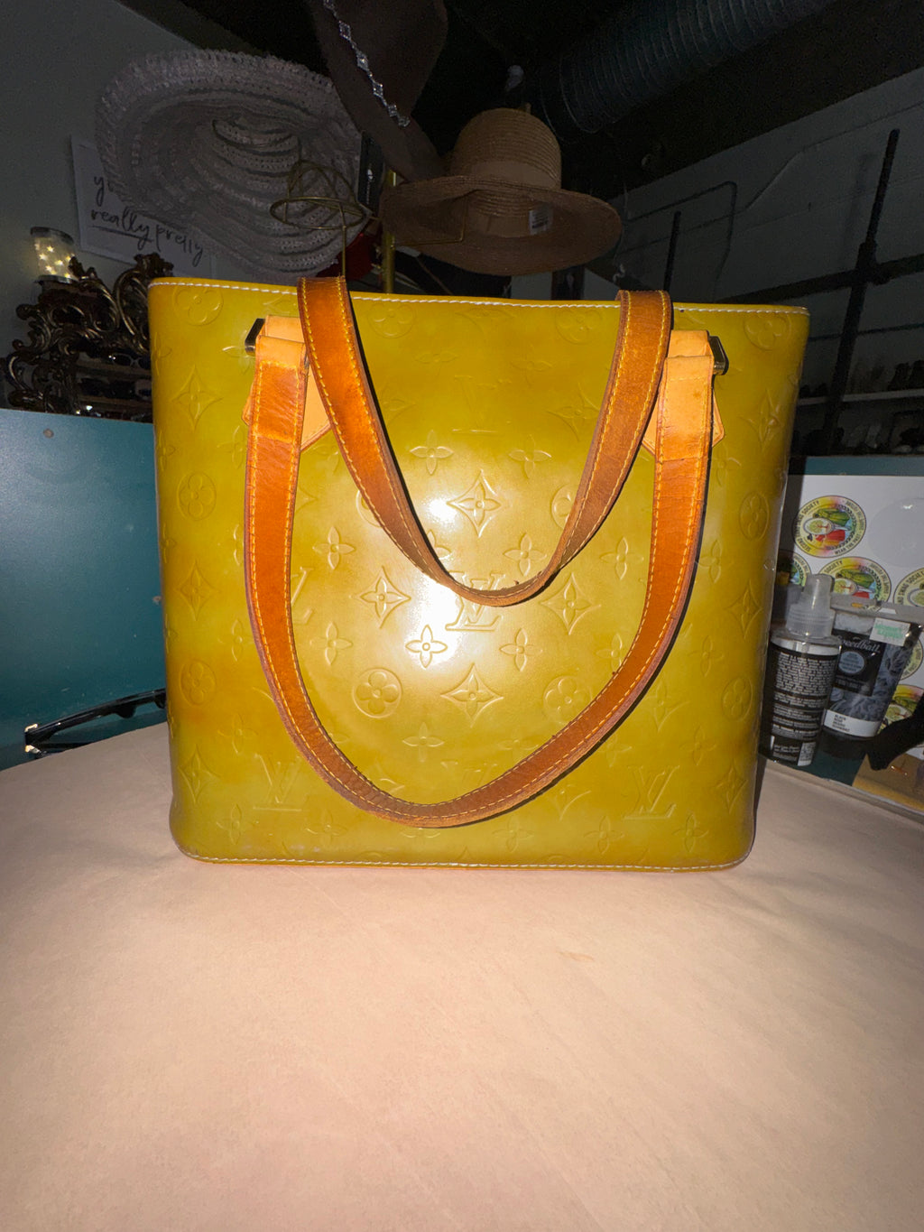 Louis Vuitton Gold Vernis Monogram Tote Bag