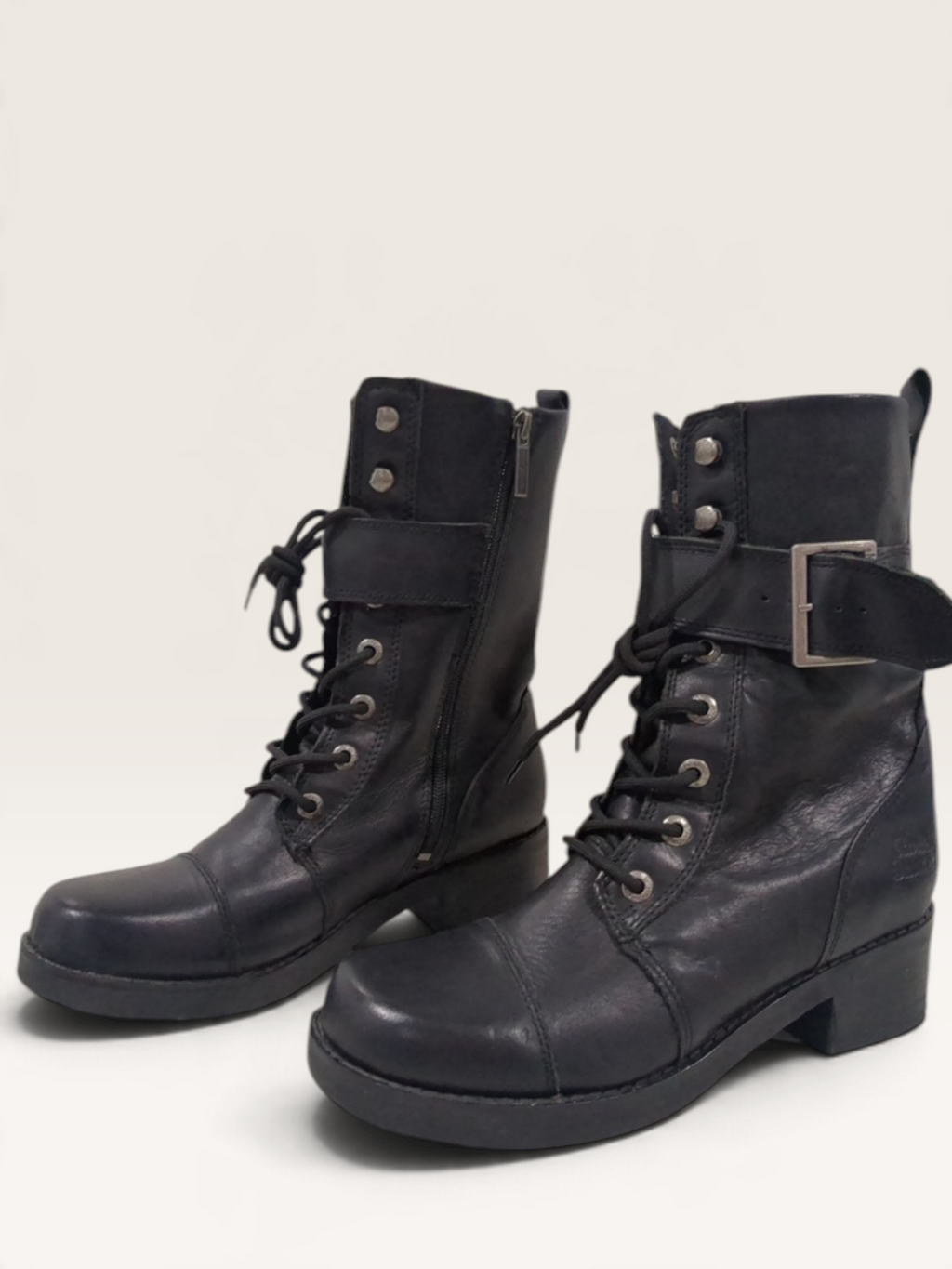 Harley-Davidson Jammie Black Leather Moto Boots