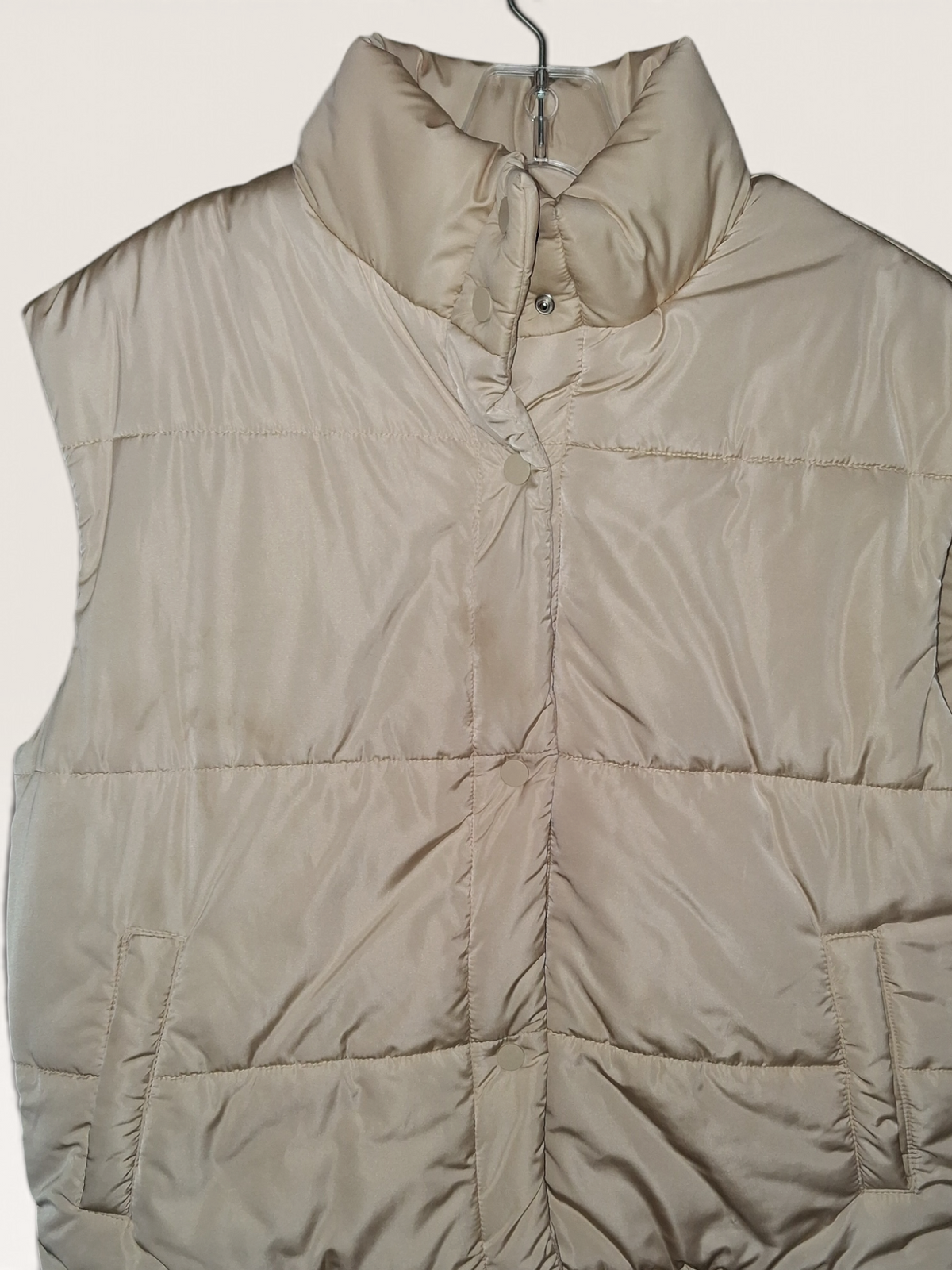 Lumière Cream Quilted Puffer Vest