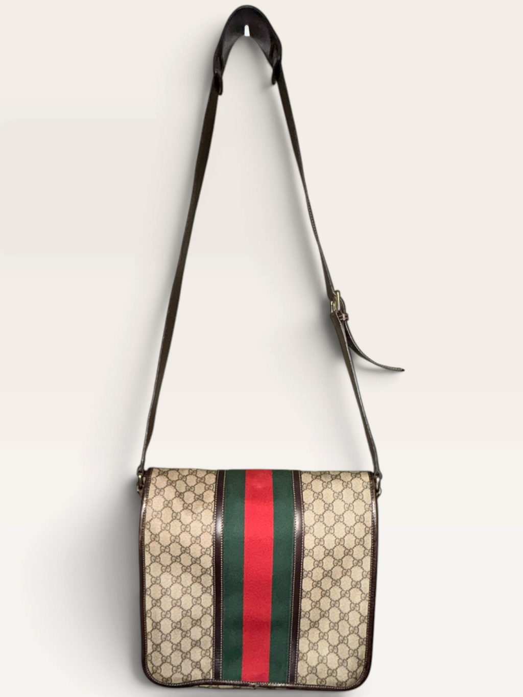 Vintage Gucci GG Supreme Web Messenger Crossbody Bag – Style 201444