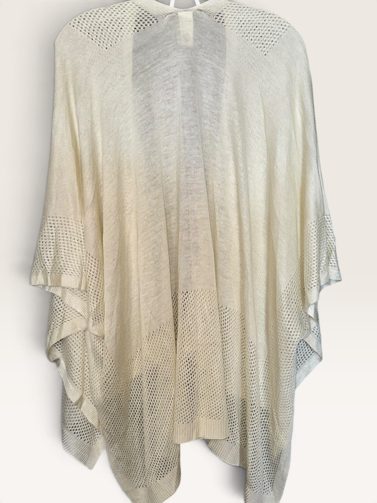 a.n.a. Ivory Open-Knit Waterfall Cardigan