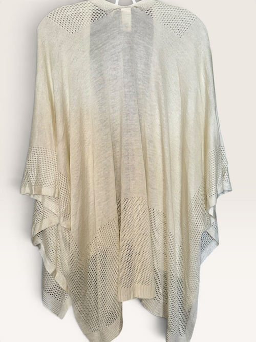a.n.a. Ivory Open-Knit Waterfall Cardigan