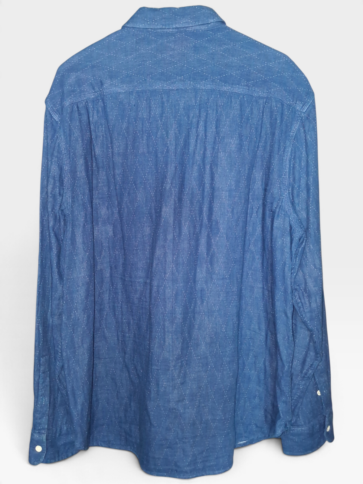 Lucky Brand Men's Blue Chambray Button-Down Shirt