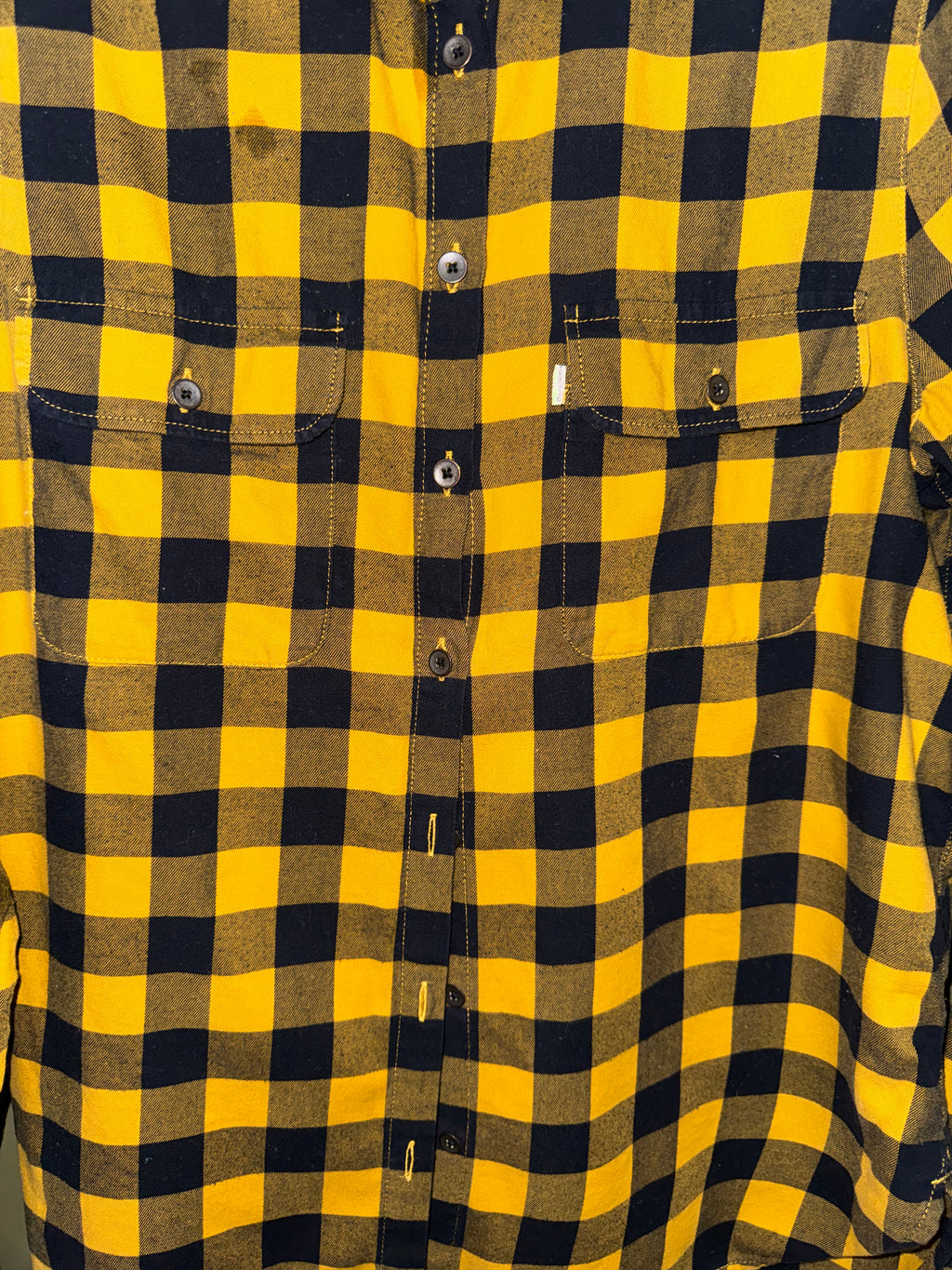 Levi’s Yellow and Black Buffalo Plaid Shirt