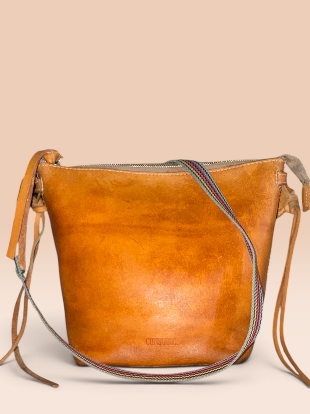 Consuela Diego Natural Leather Convertible Hobo Bag