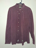 Khaki’s by Arrow Big Oxford Burgundy Plaid Button-Down Shirt