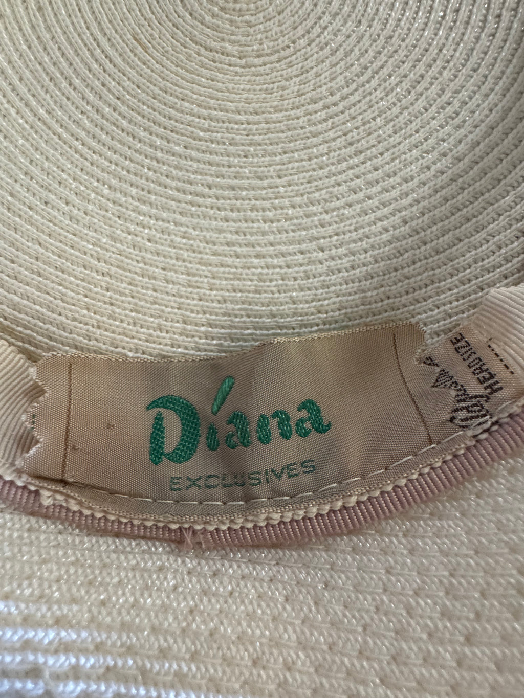 Diana Exclusives Ivory Braided-Trim Dress Hat