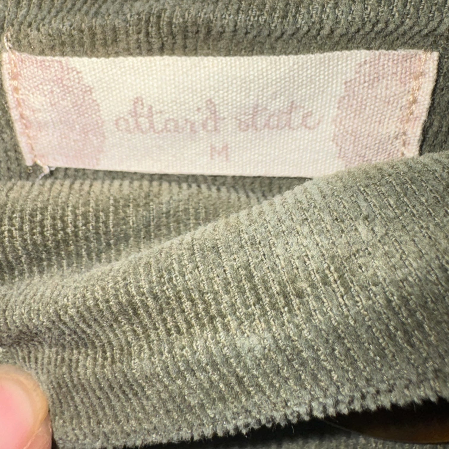 Altar’d State Olive Corduroy Button Skirt