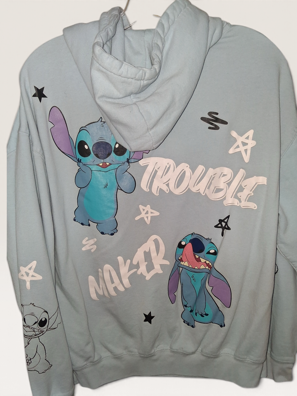 Disney Stitch Ohana Allover Graphic Pullover Hoodie