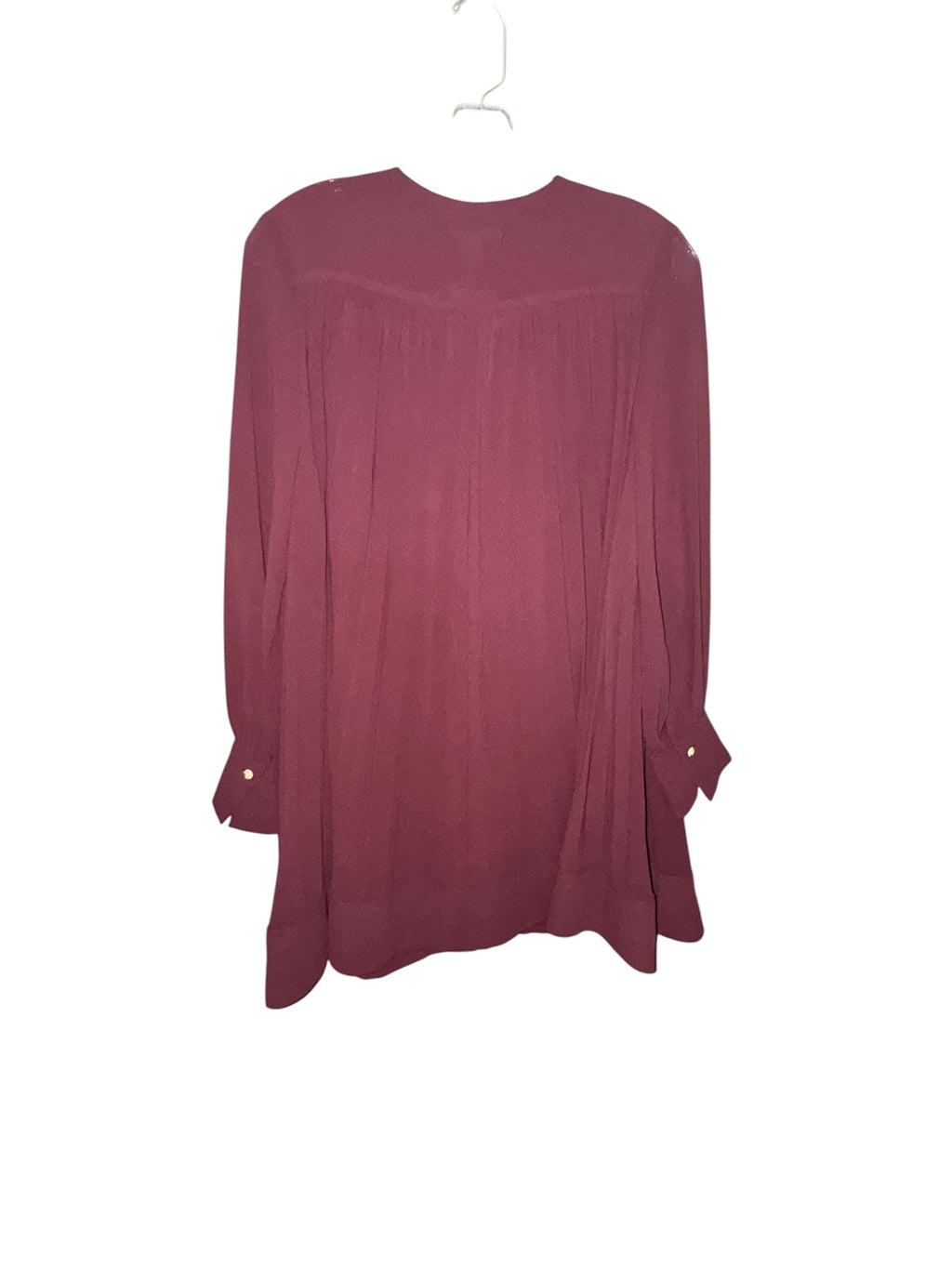 H&M Burgundy Long Sleeve Shift Dress