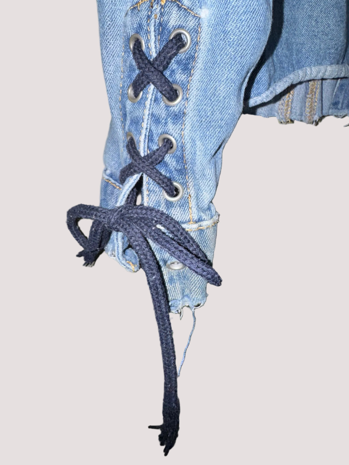 Refuge Lace-Up Cuff Denim Jacket