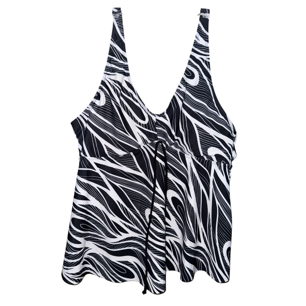 Zebra Print Flyaway Tankini Top