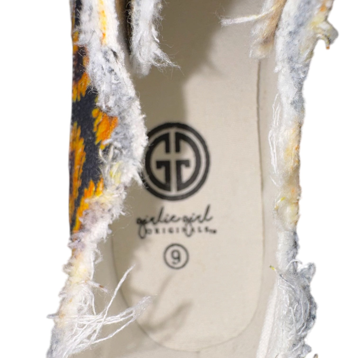 Girlie Girl Originals Sunflower Canvas Slip On Sneakers Distressed