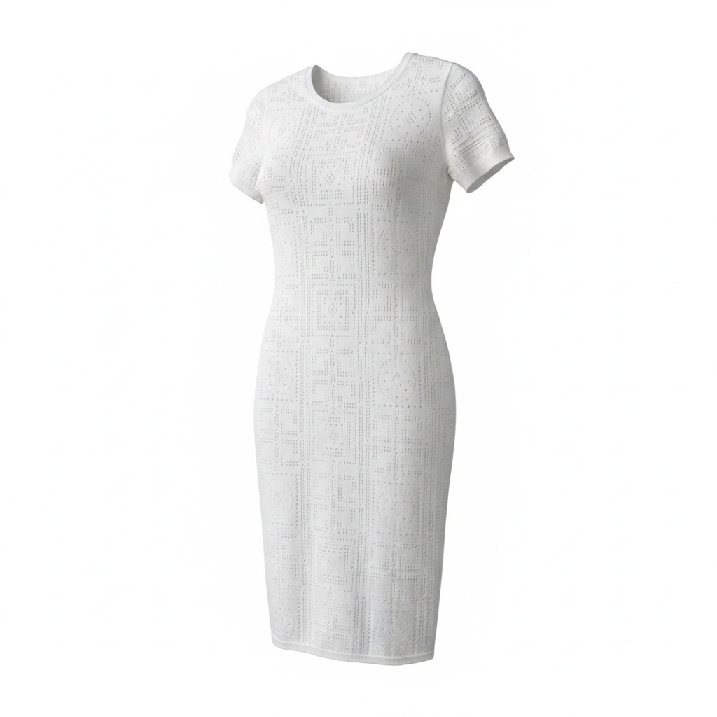 AUTHENTIC VERSACE 2016 Geometric Medusa Knit Dress
