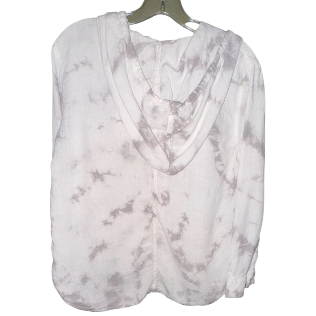 Rachel Zoe 100% Linen Tie-Dye Hooded Top