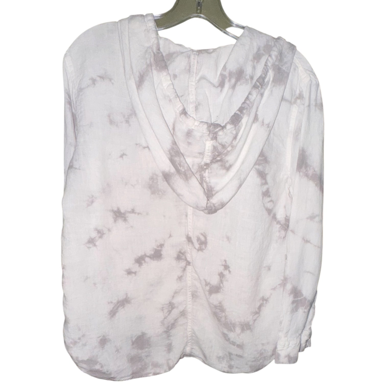 Rachel Zoe 100% Linen Tie-Dye Hooded Top