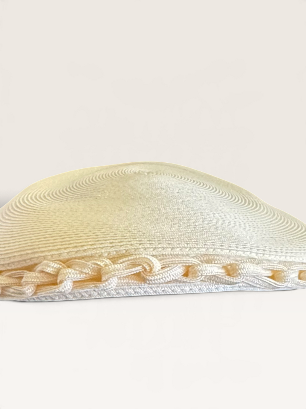 Diana Exclusives Ivory Braided-Trim Dress Hat