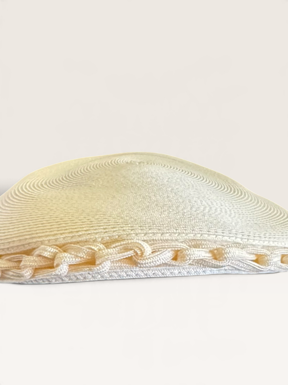 Diana Exclusives Ivory Braided-Trim Dress Hat