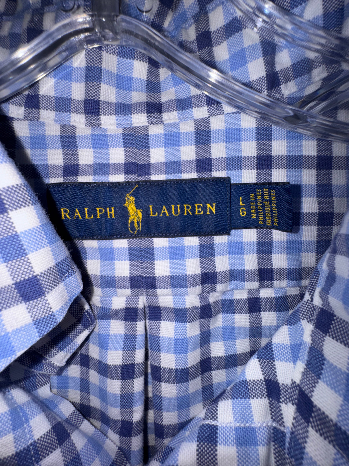 Ralph Lauren Blue & White Gingham Button-Down