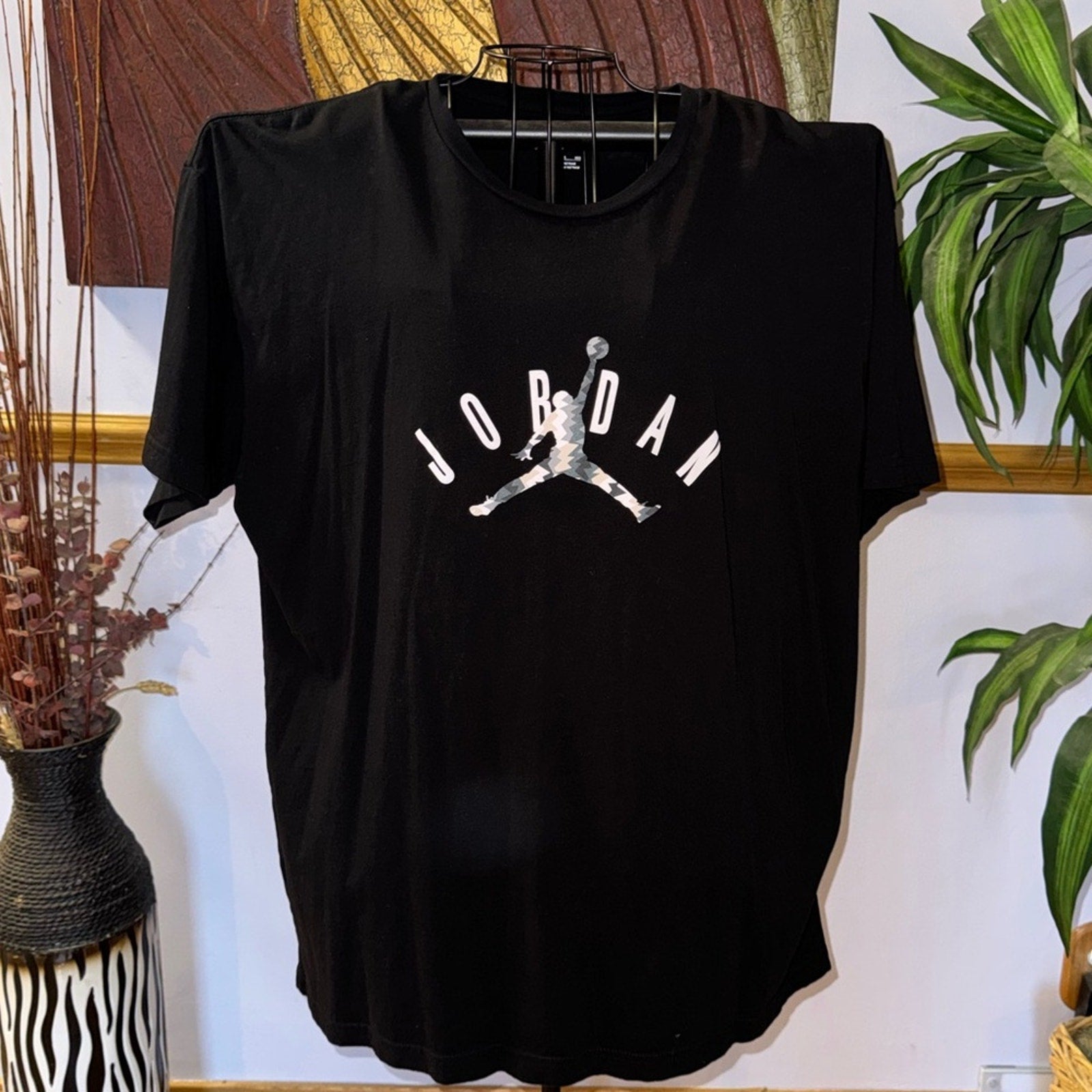 Jordan Black Tee with Iconic Logo
