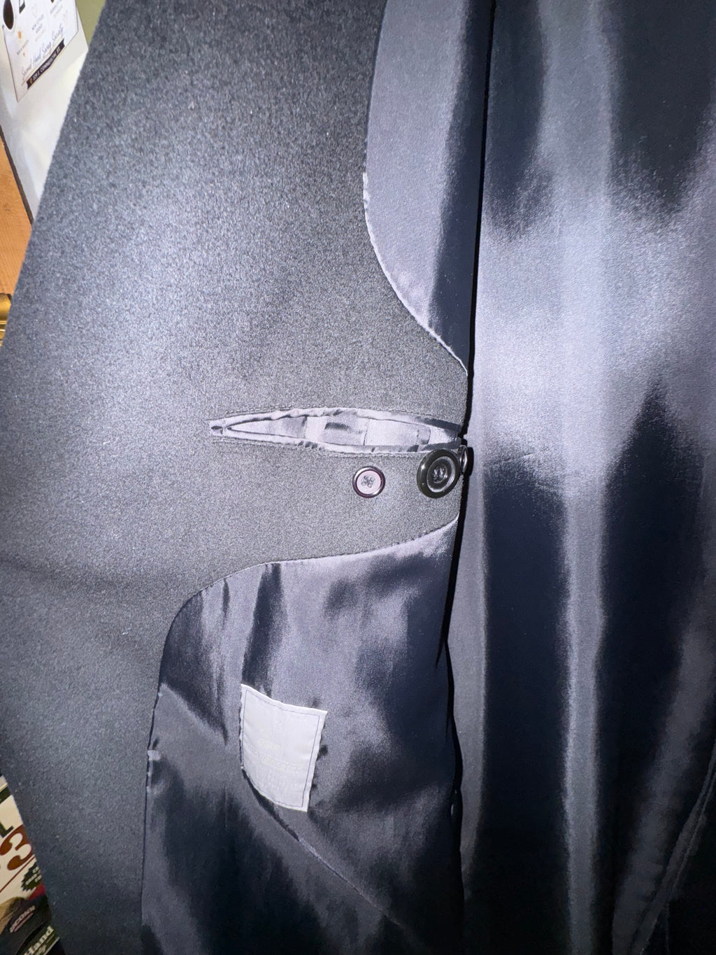 Manchester Hand-Tailored Black Long Overcoat