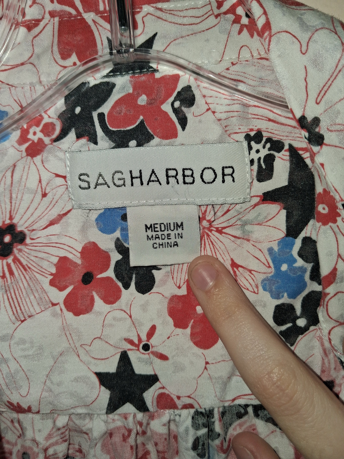 Sag Harbor Floral & Star Layered-Look Top