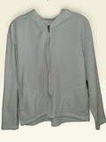 Hanes White Full-Zip Hoodie