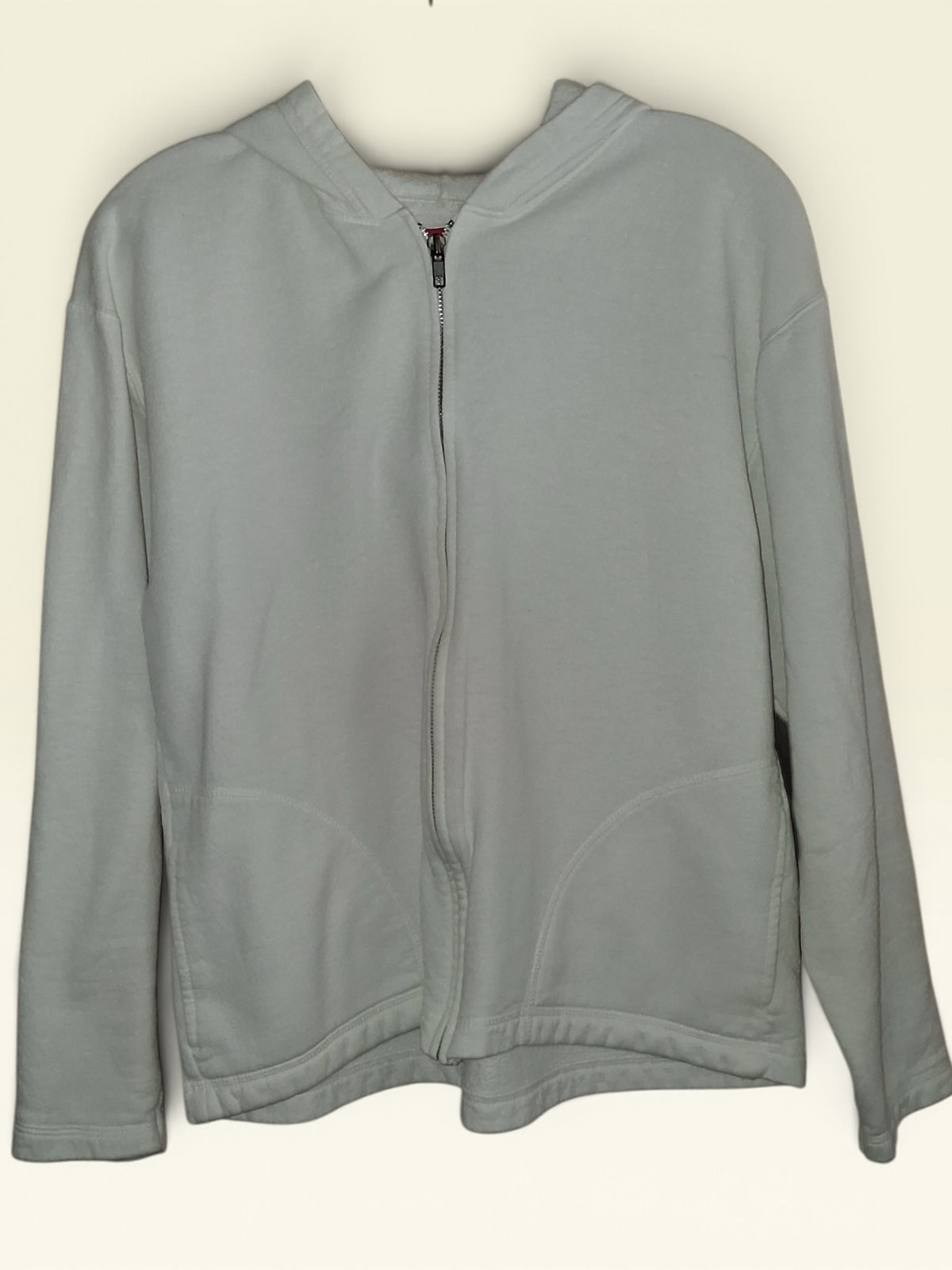 Hanes White Full-Zip Hoodie