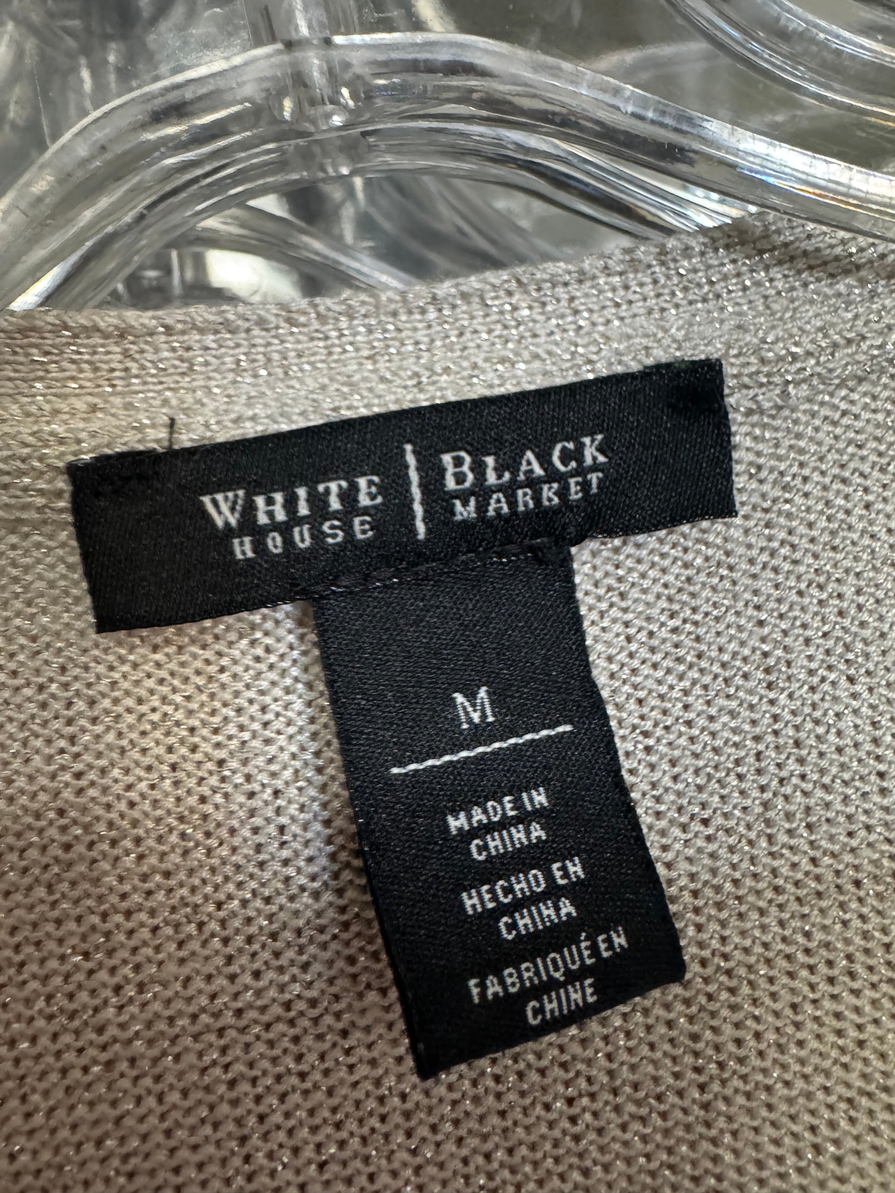 White House Black Market Metallic Cardigan