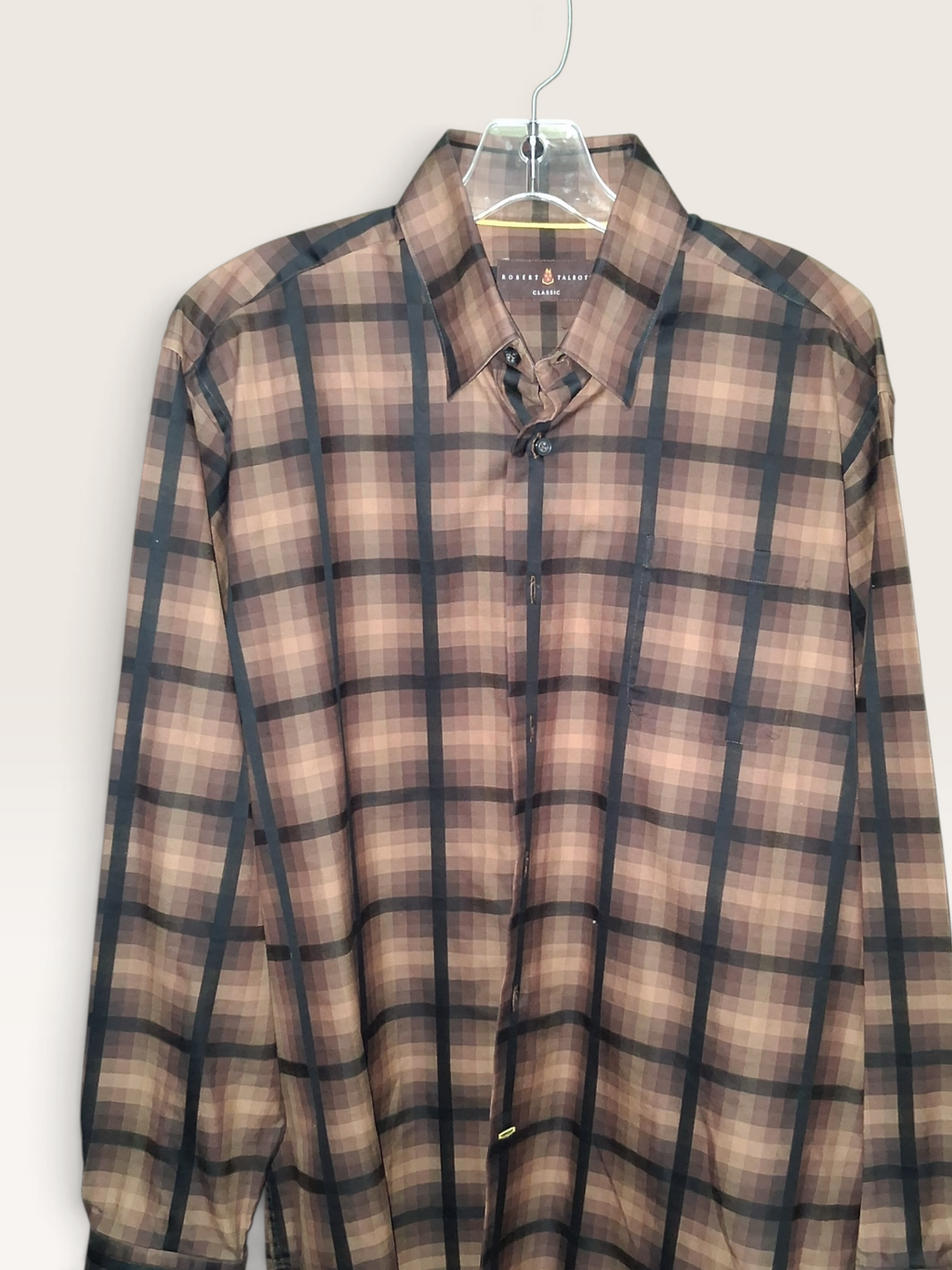 Haupt Regular Fit Navy & Rust Plaid Button-Down Shirt