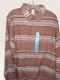 Hurley Men's Earth Tone Striped Flannel / Shirt Jacket (NWT)