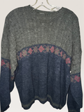 New Era Gray & Navy Wool-Blend Sweater
